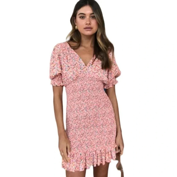 Faithfull The Brand NWT Margherita Mini Dress Sold out on Revolve Size US 6 - Picture 1 of 13